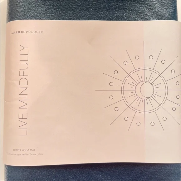 New! Anthropologie LIVE MINDFULLY Foldable Travel Yoga Mat - Unopened - Picture 7 of 10